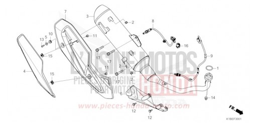 SILENCIEUX D'ECHAPPEMENT (NSS250AS/ASS/NSS350AS/ASS) NSS350ASS de 2025